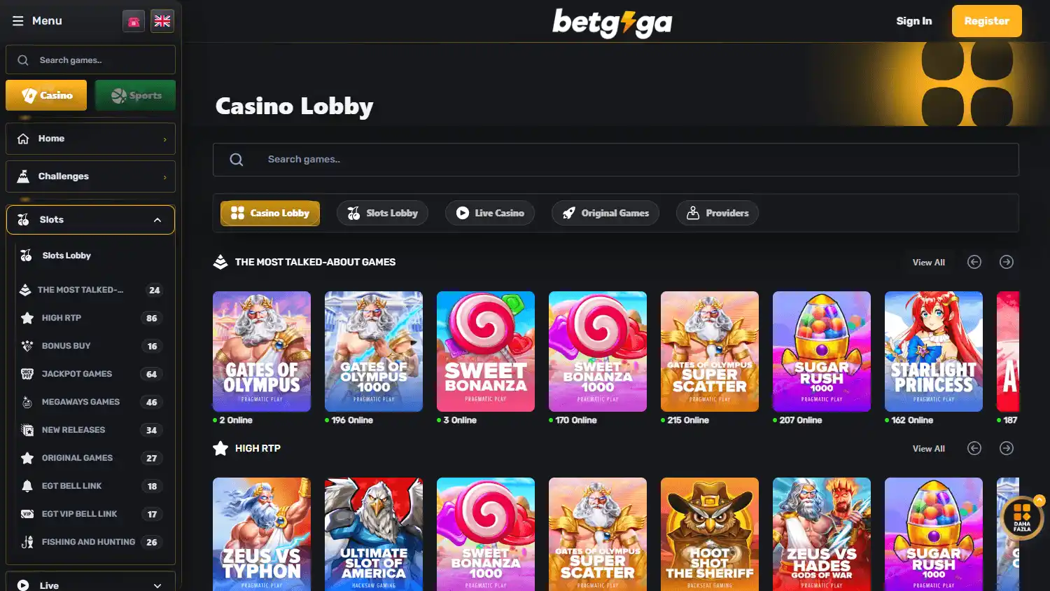 Betgiga Casino screenshot 2