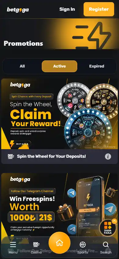 Betgiga Casino screenshot 6