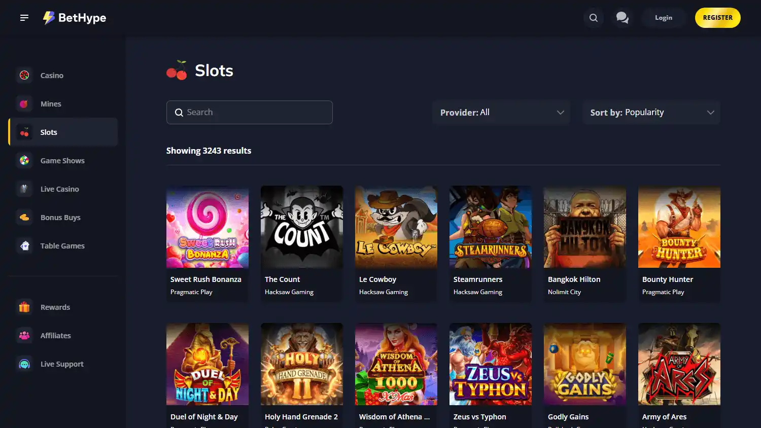 BetHype Casino screenshot 2