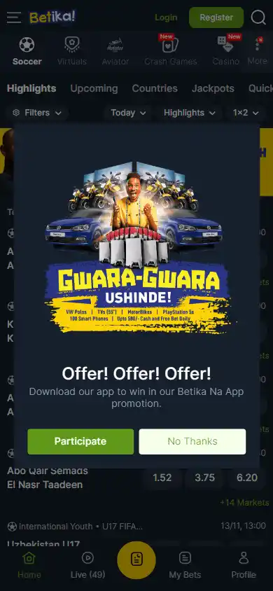 Betika Casino screenshot 2