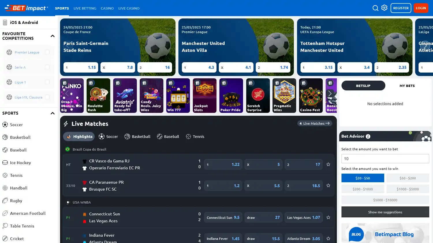 BetImpact Casino screenshot 1