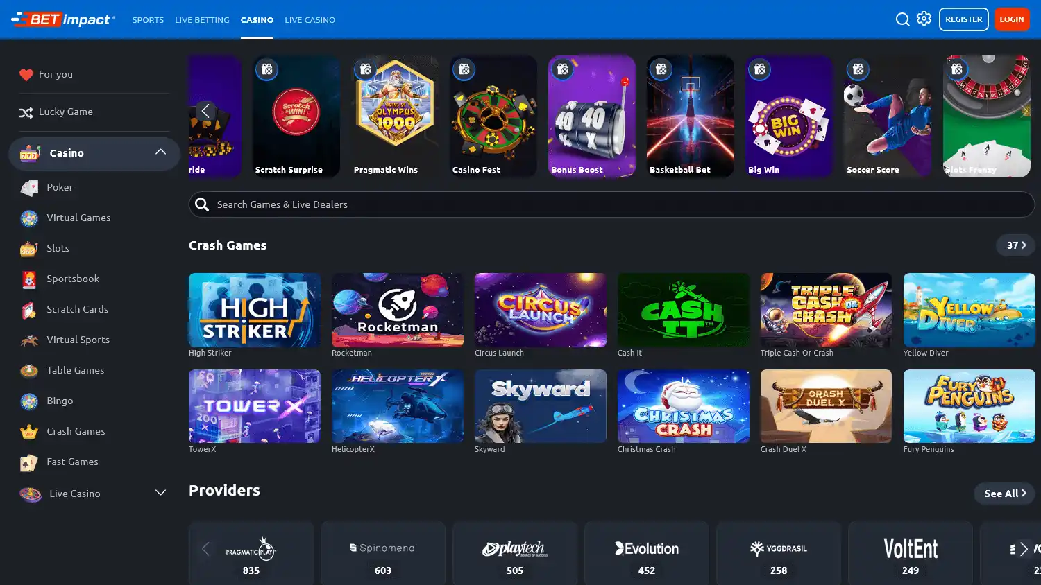 BetImpact Casino screenshot 2