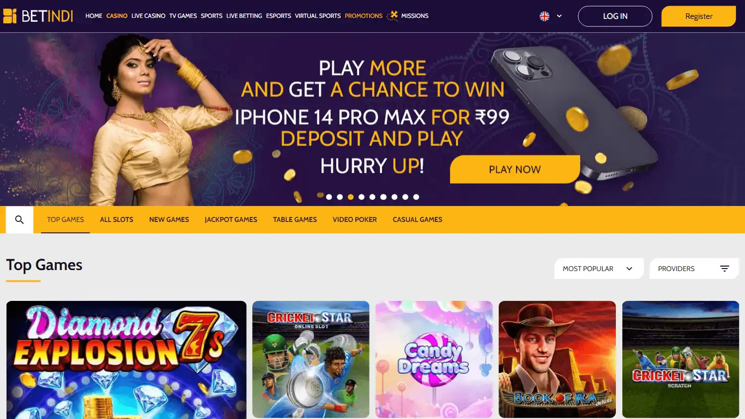 BetIndi Casino screenshot 2