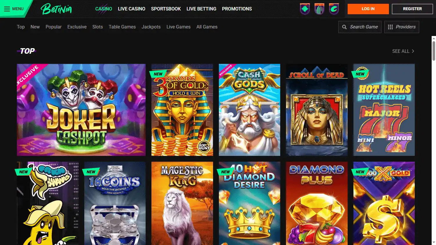 Betinia Casino DK screenshot 3