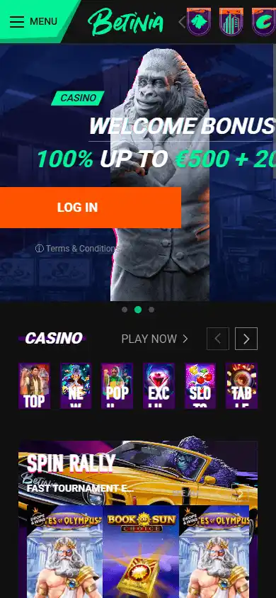 Betinia Casino DK screenshot 5