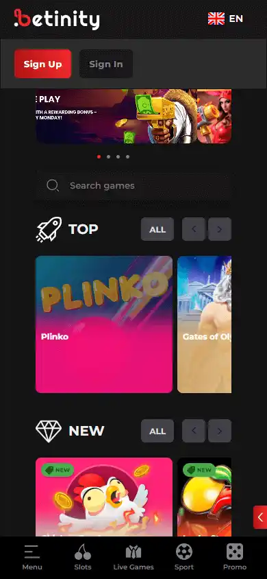 Betinity Casino screenshot 4