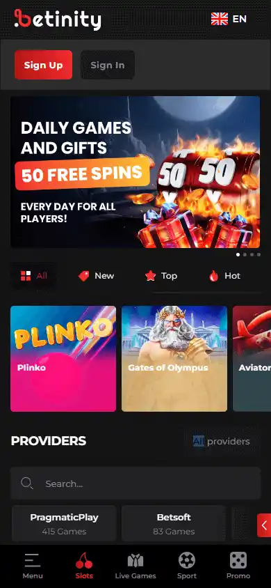 Betinity Casino screenshot 5
