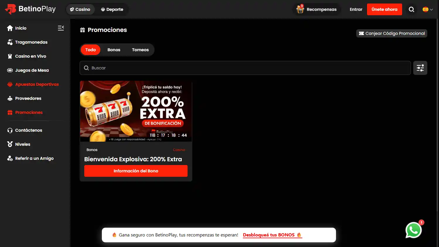 BetinoPlay Casino screenshot 3
