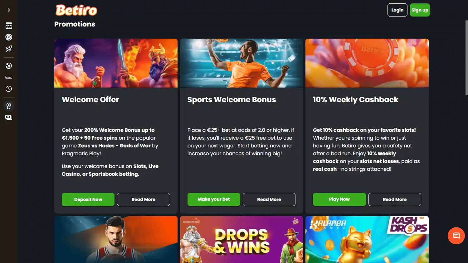 Betiro Casino screenshot 3