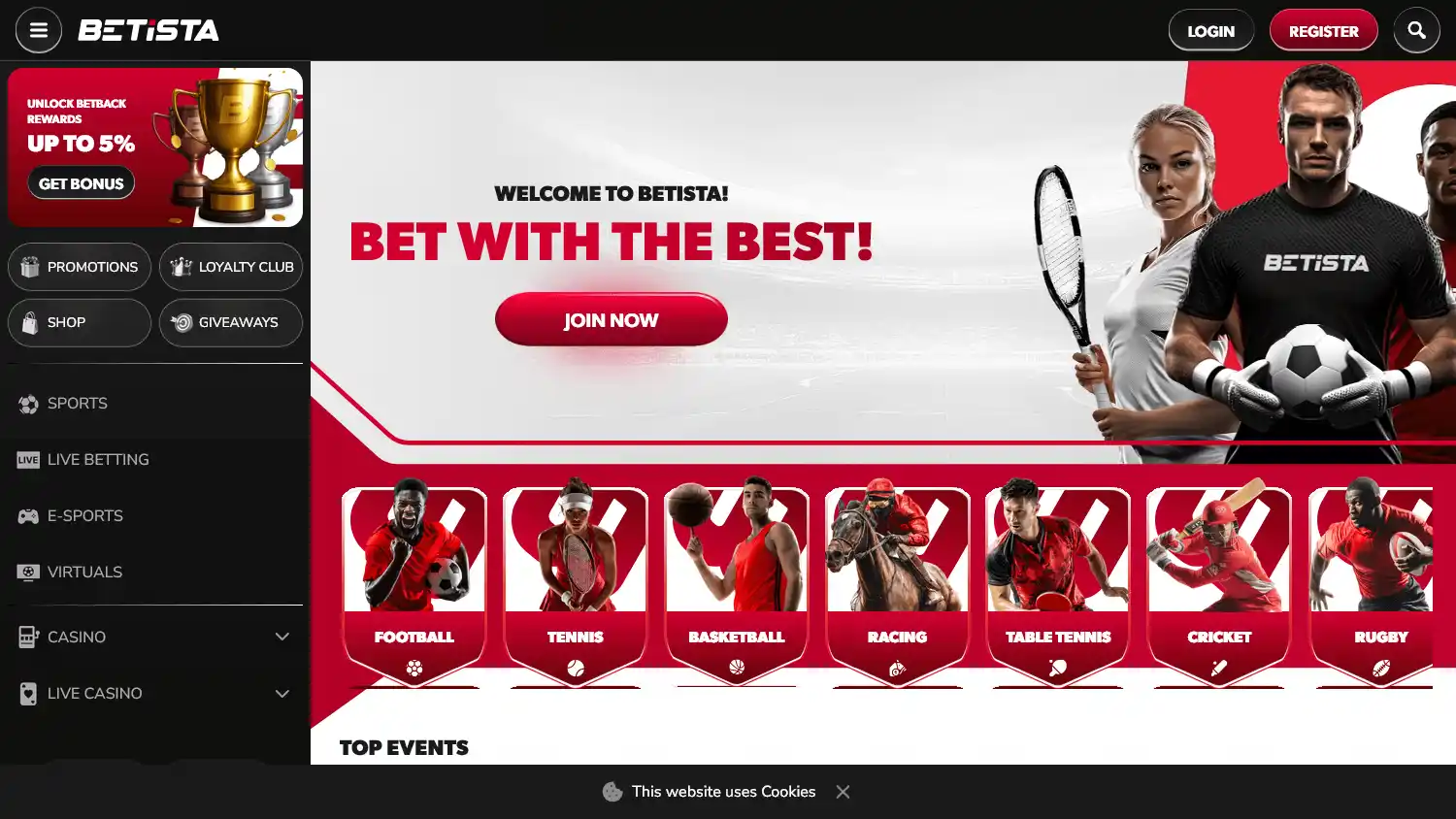 Betista Casino screenshot 1