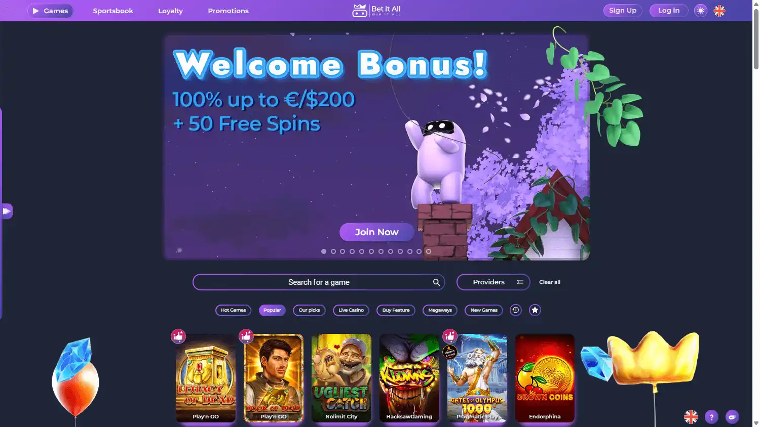 BetItAll Casino screenshot 1