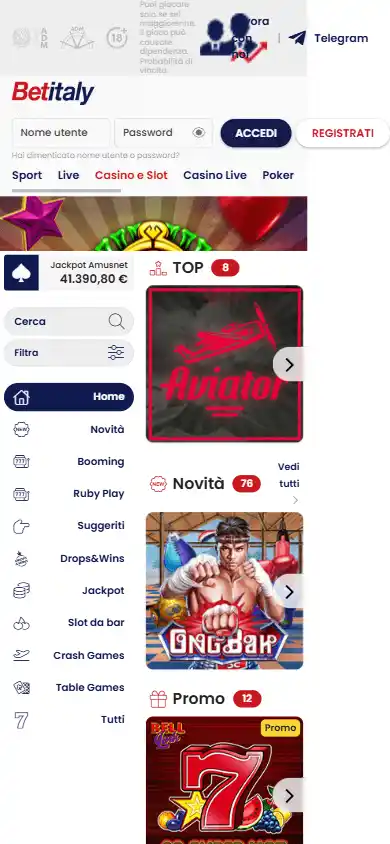 Betitaly Casino screenshot 5