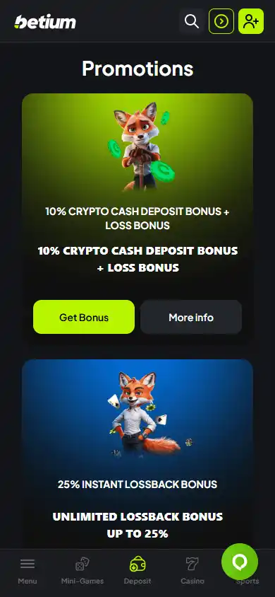 Betium Casino screenshot 6
