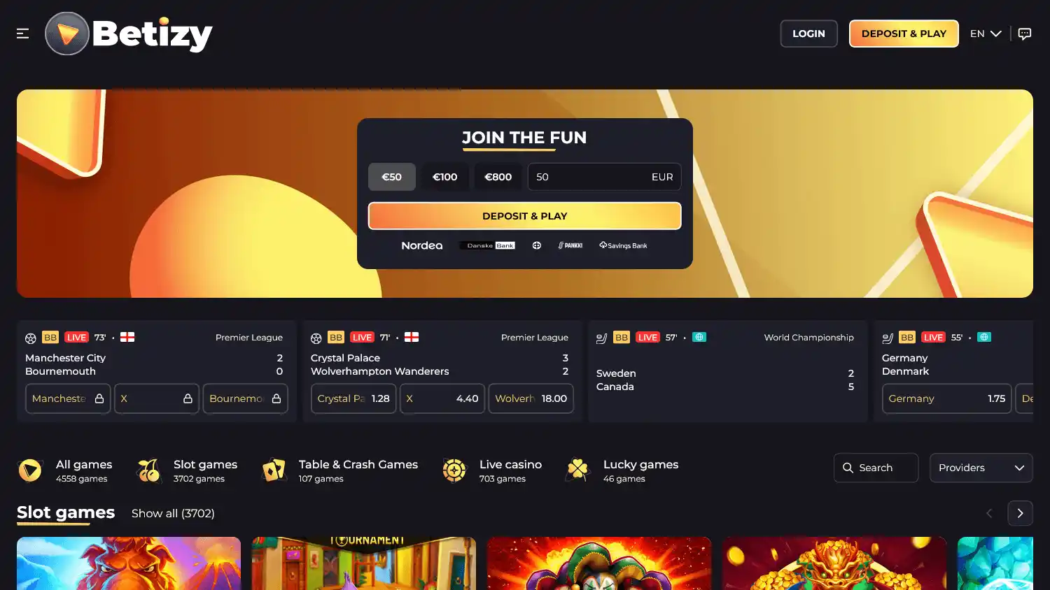 Betizy Casino screenshot 1
