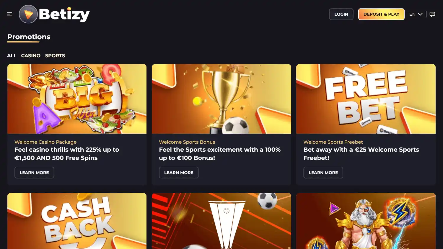 Betizy Casino screenshot 3