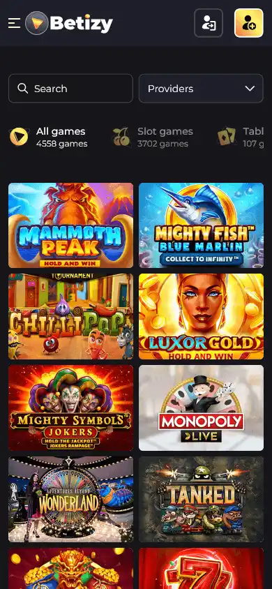Betizy Casino screenshot 5