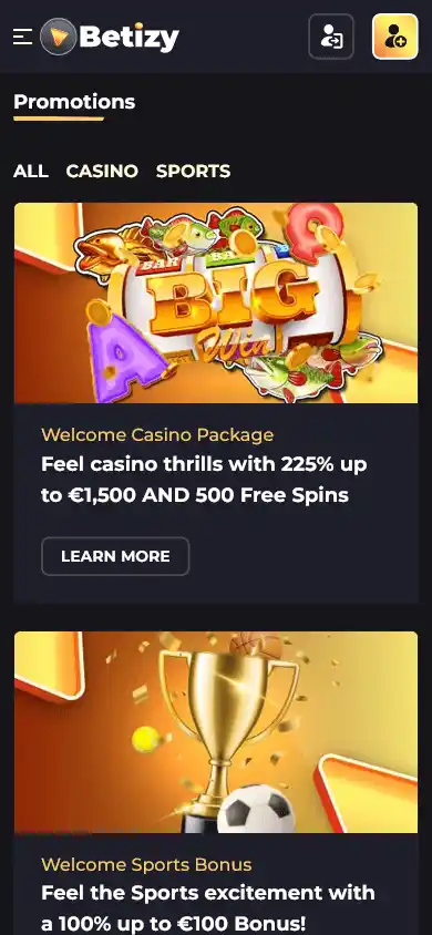 Betizy Casino screenshot 6