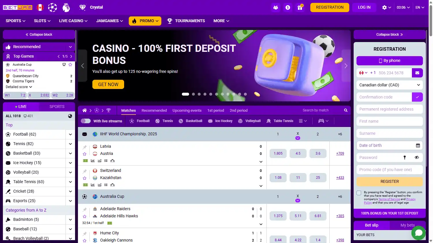 BetJam Casino screenshot 1