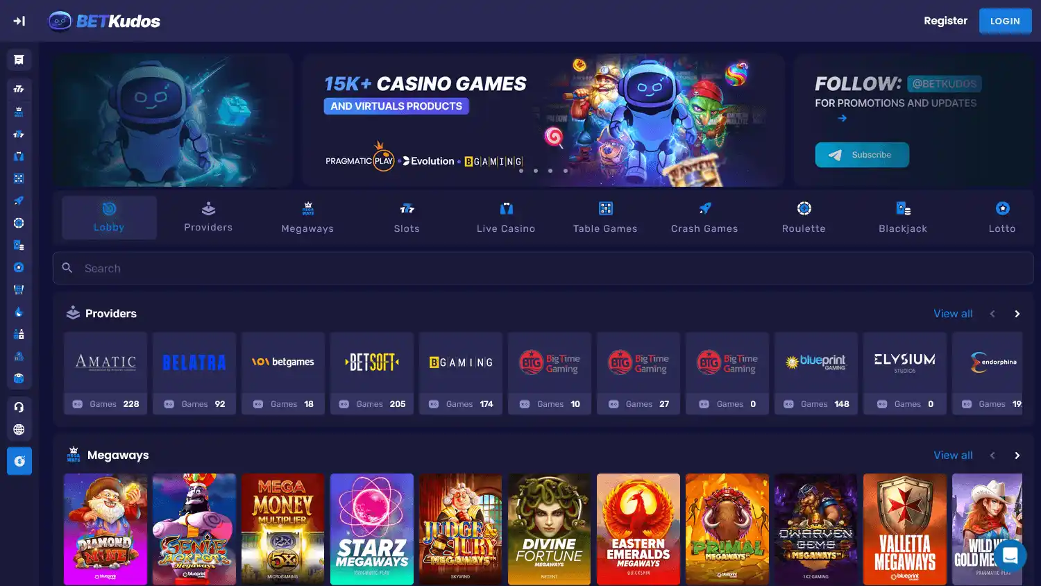 BetKudos Casino screenshot 1