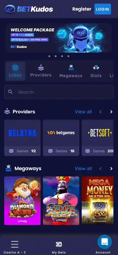 BetKudos Casino screenshot 2