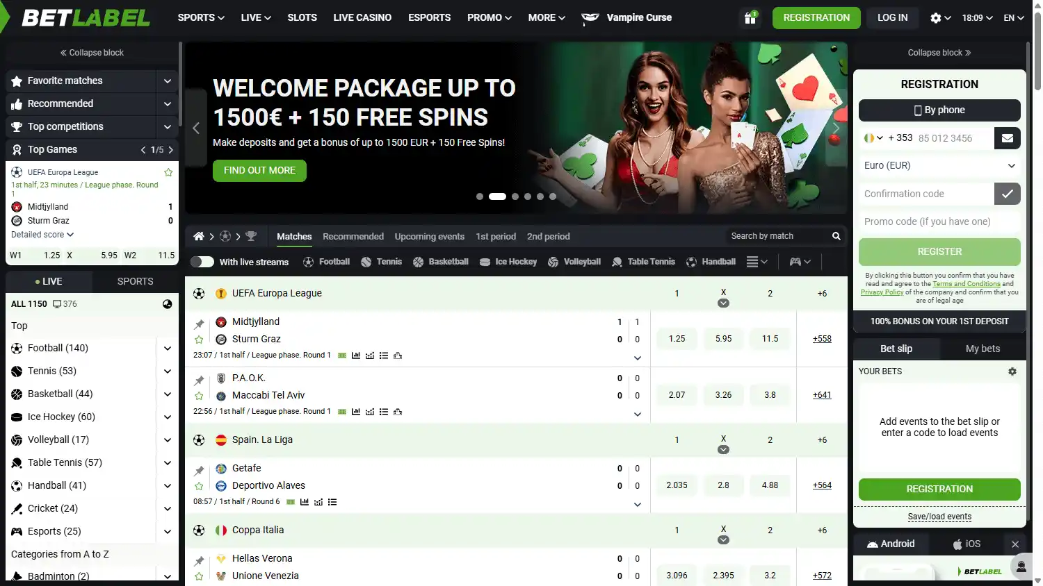 Betlabel Casino screenshot 1