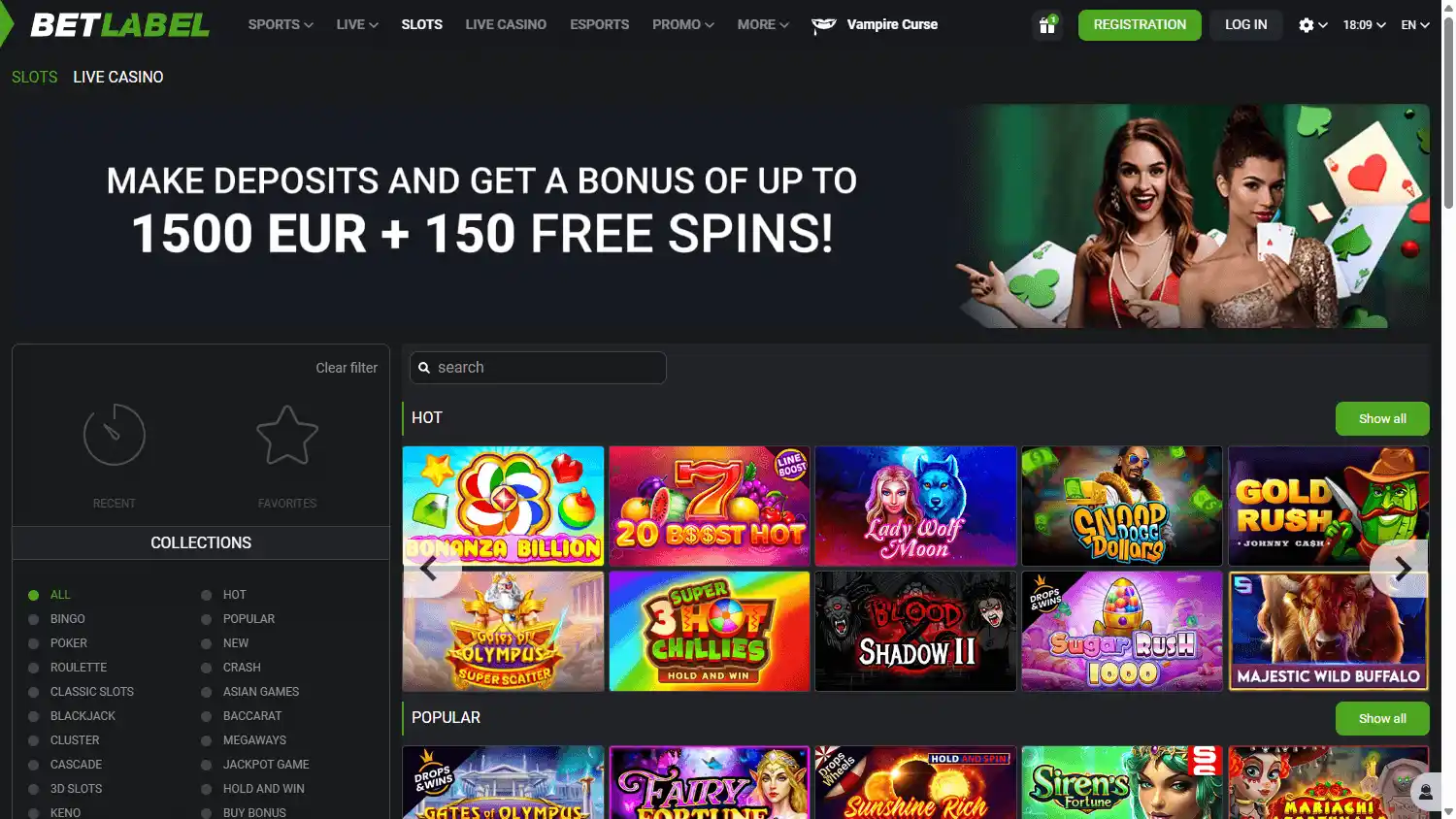 Betlabel Casino screenshot 2
