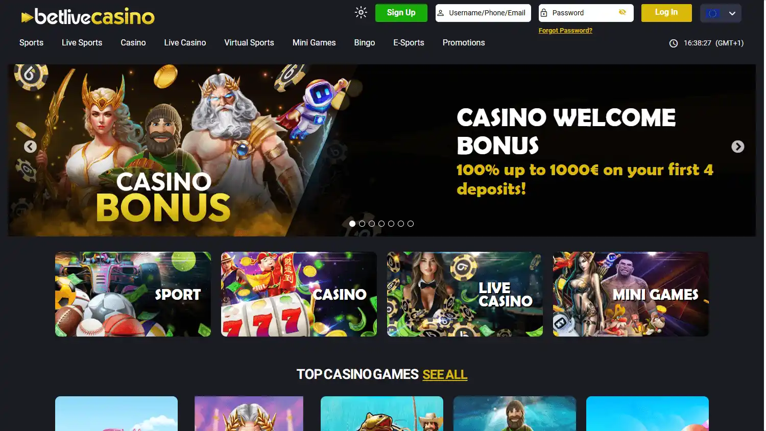 Betlive Casino screenshot 1