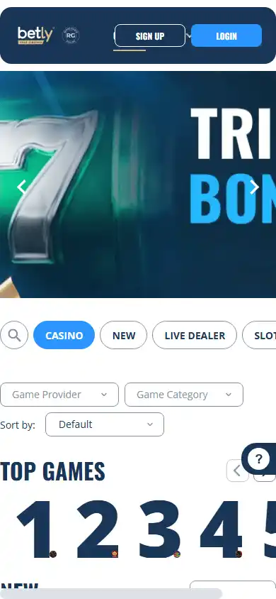 Betly Casino screenshot 3