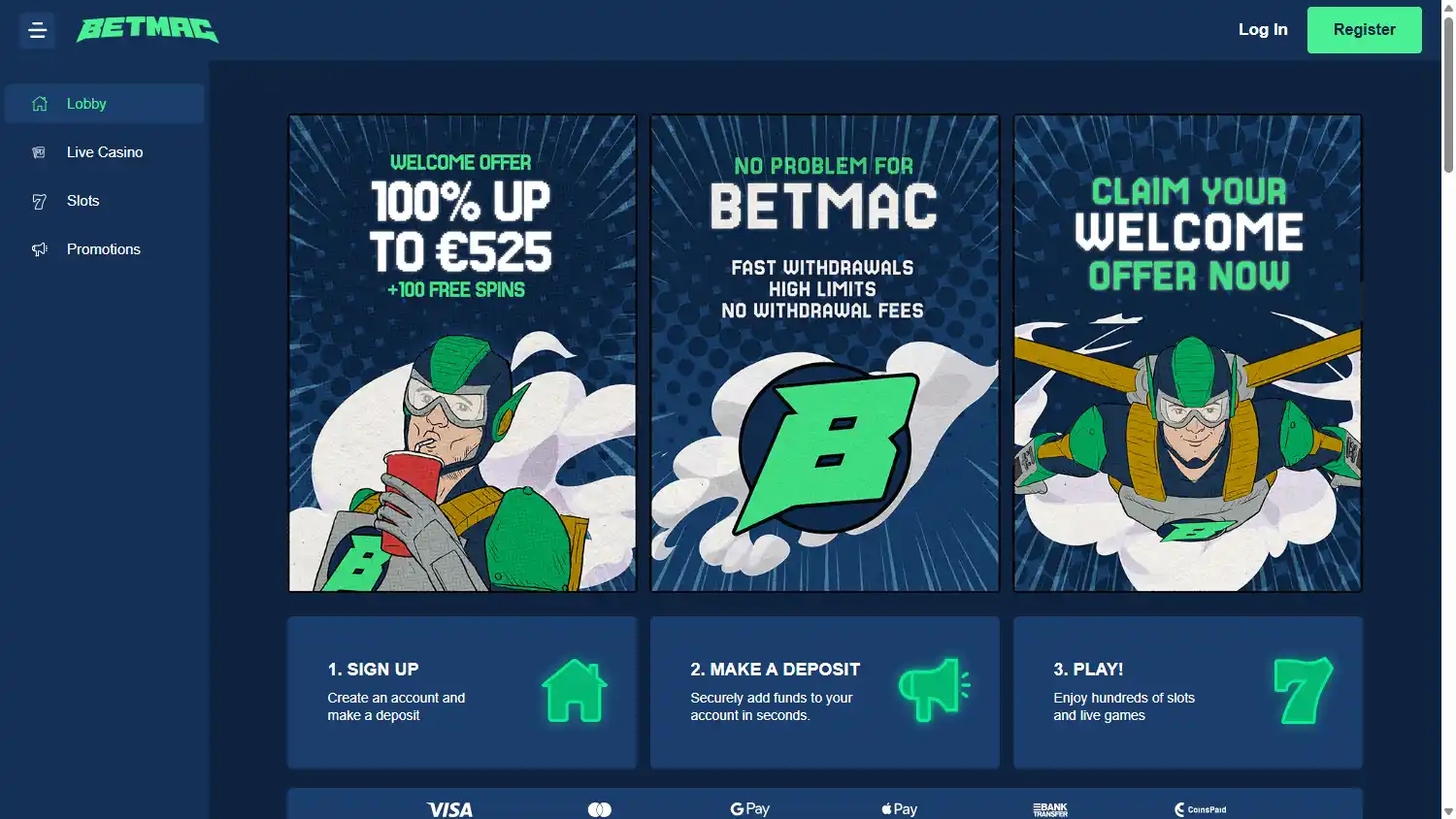 Betmac Casino screenshot 1