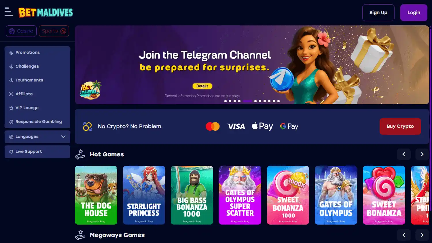 BetMaldives Casino screenshot 1