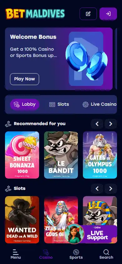 BetMaldives Casino screenshot 5