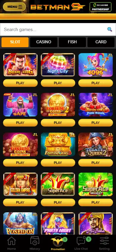 Betman9 Casino screenshot 5