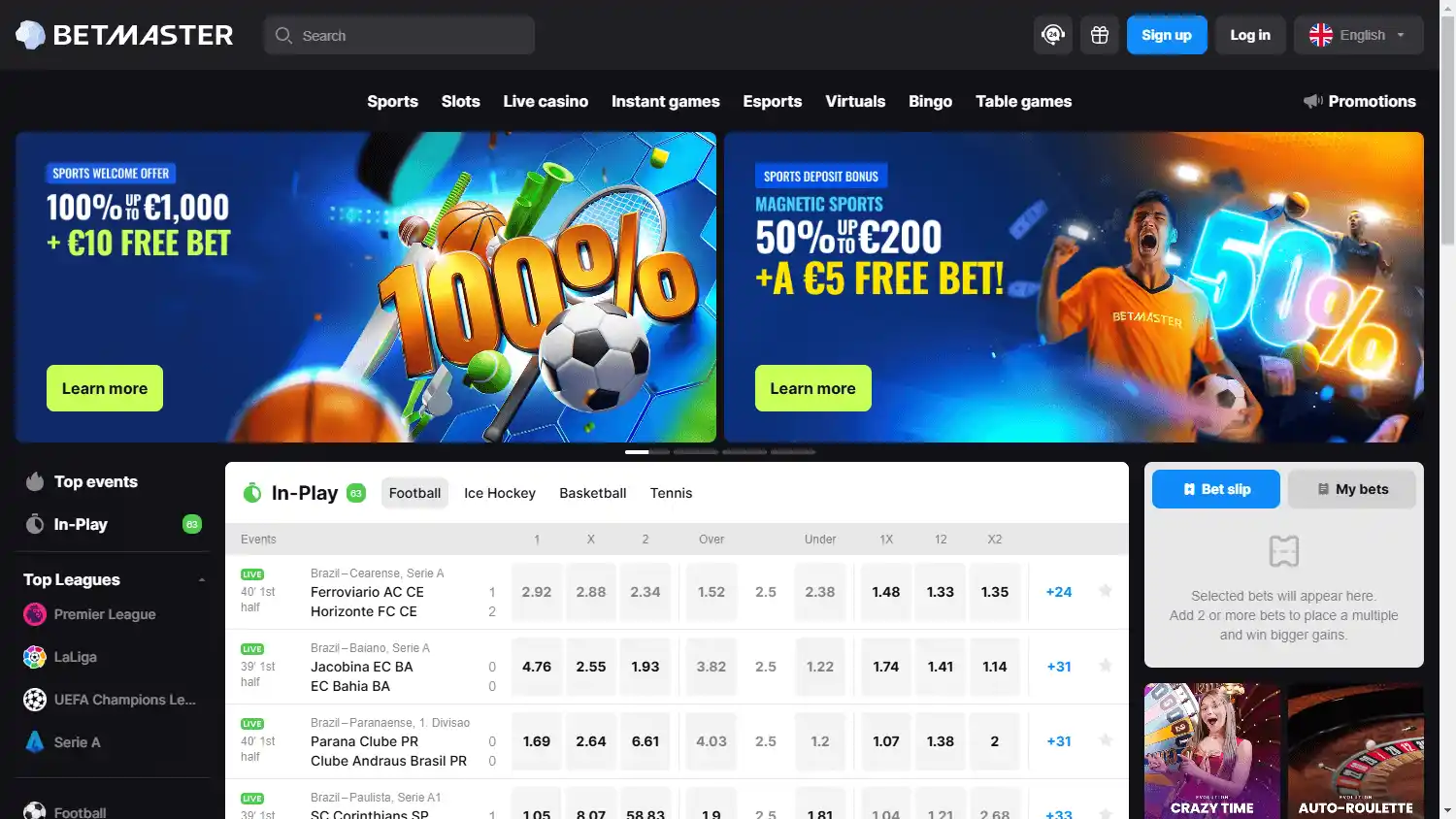 Betmaster Casino screenshot 1