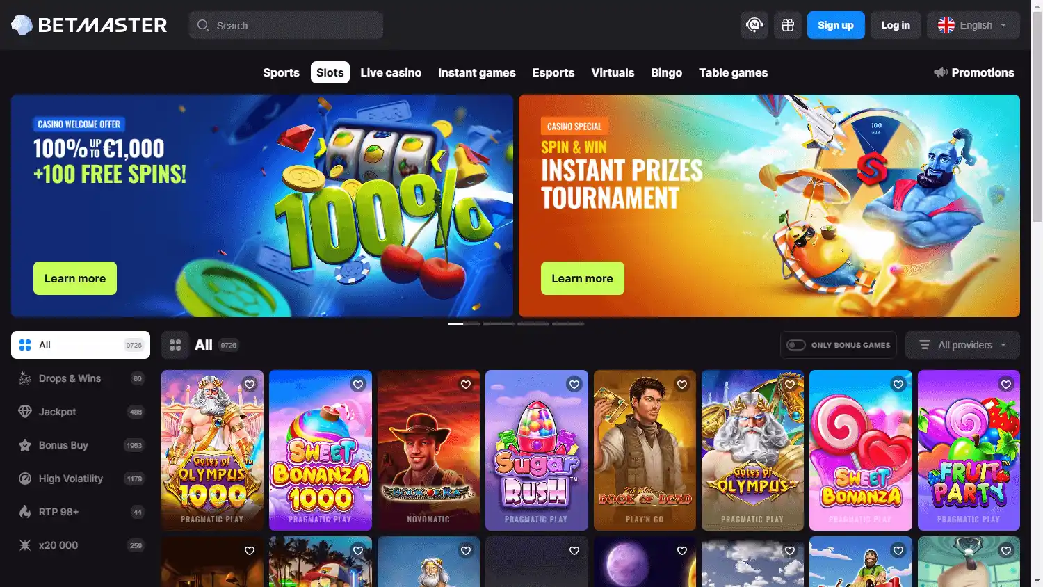 Betmaster Casino screenshot 2