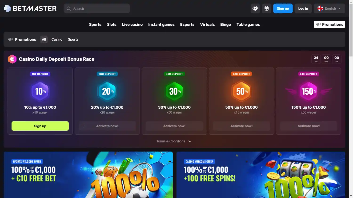 Betmaster Casino screenshot 3