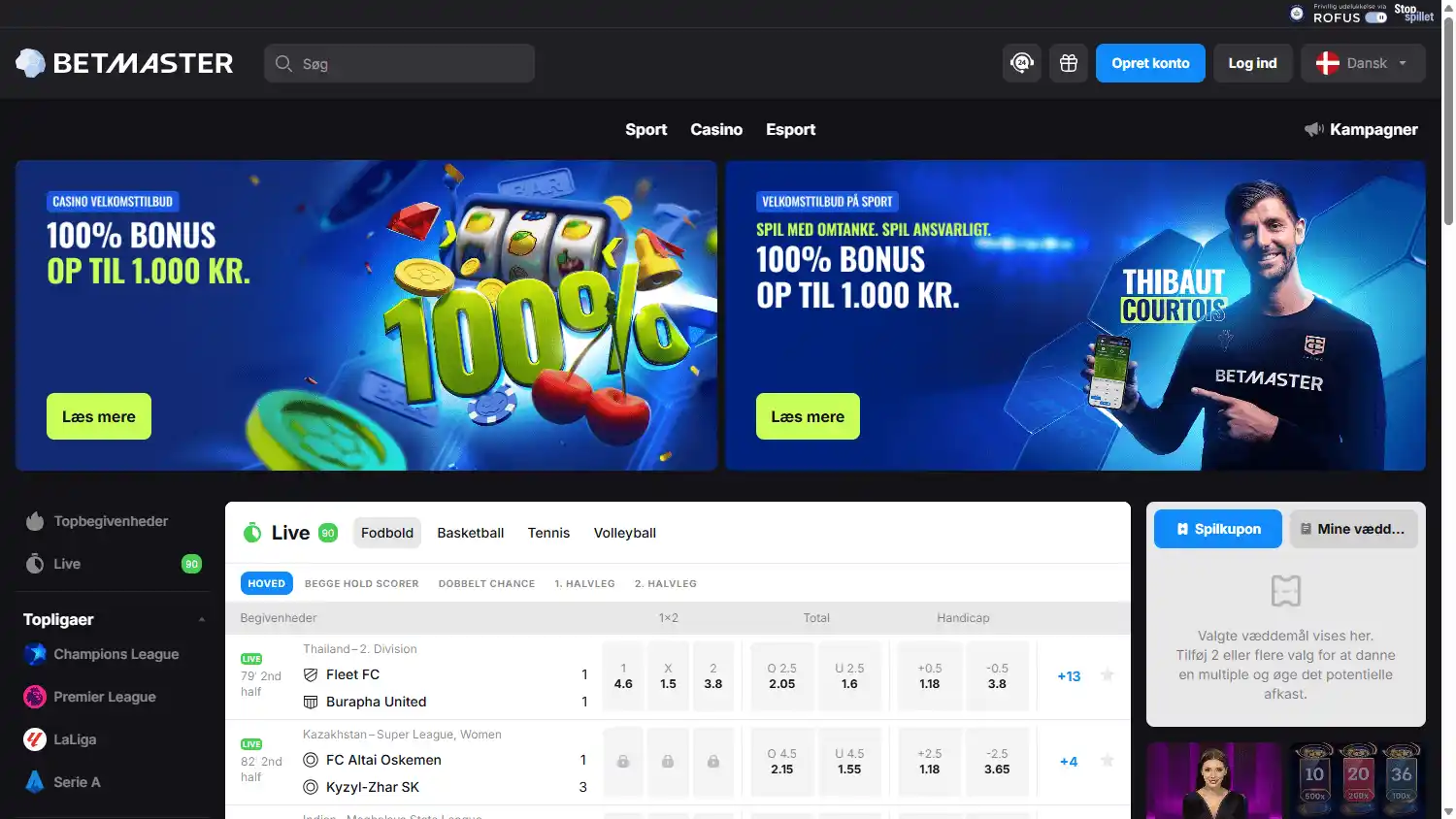 Betmaster Casino DK screenshot 1