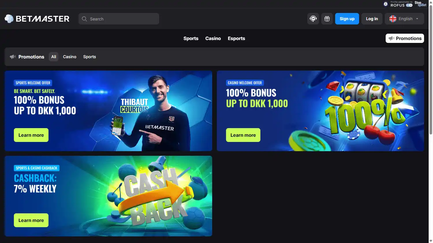 Betmaster Casino DK screenshot 3