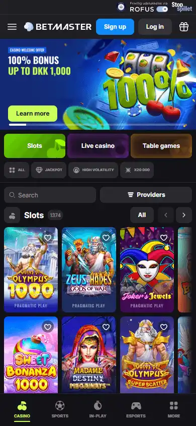 Betmaster Casino DK screenshot 5
