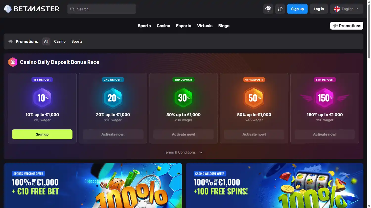 Betmaster Casino screenshot 3