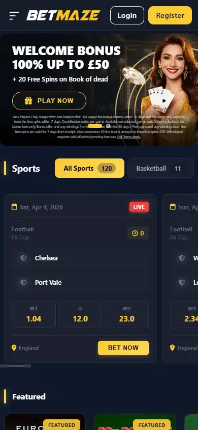 BETMAZE Casino screenshot 4