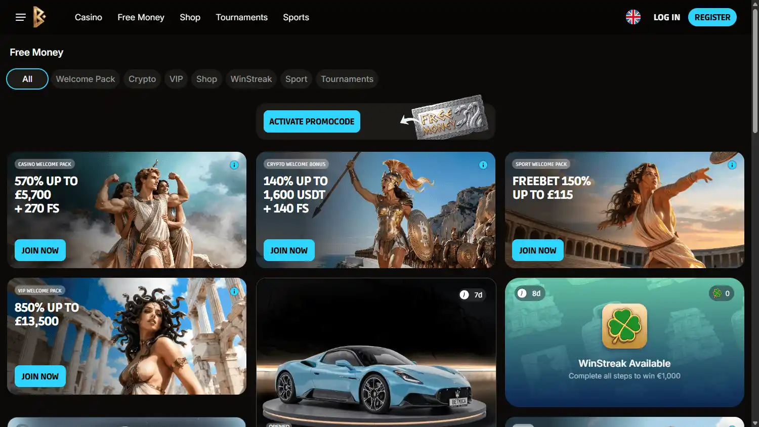 Betmica Casino screenshot 3