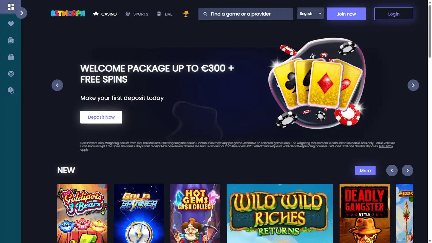 BetMorph Casino screenshot 1