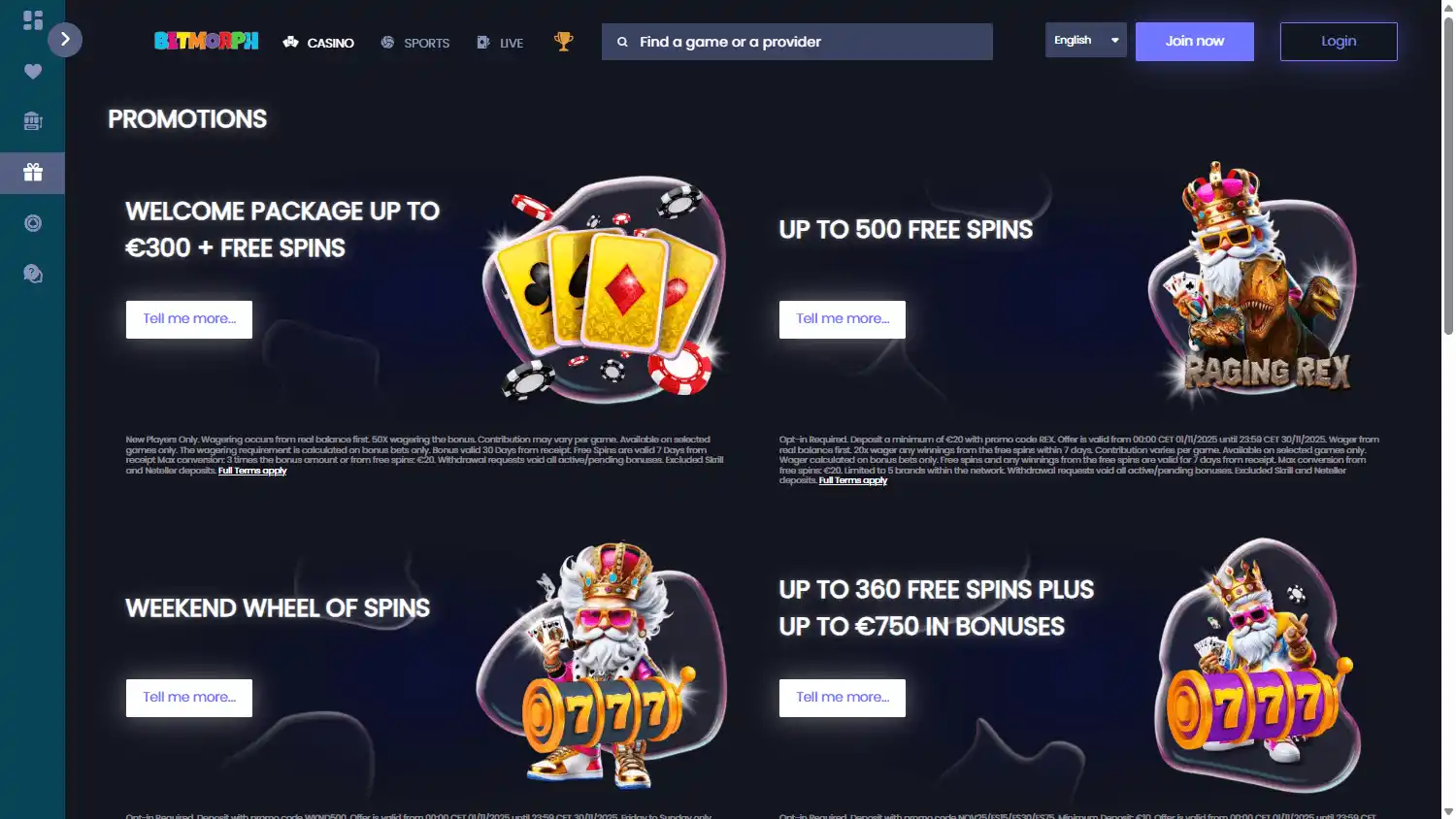BetMorph Casino screenshot 3