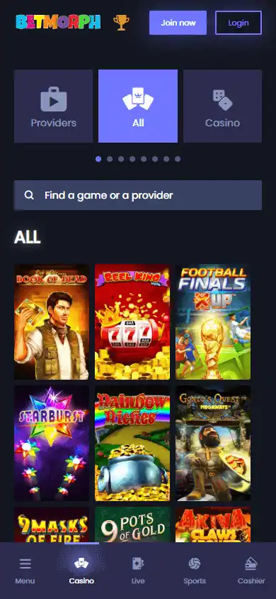BetMorph Casino screenshot 5
