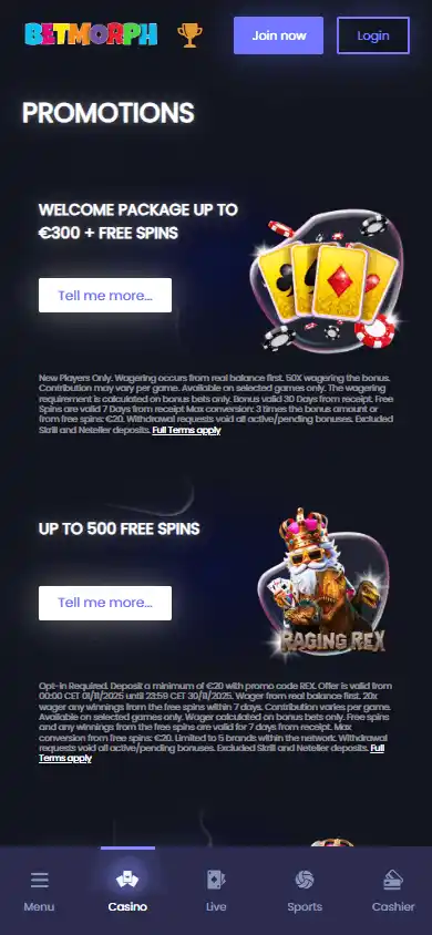 BetMorph Casino screenshot 6