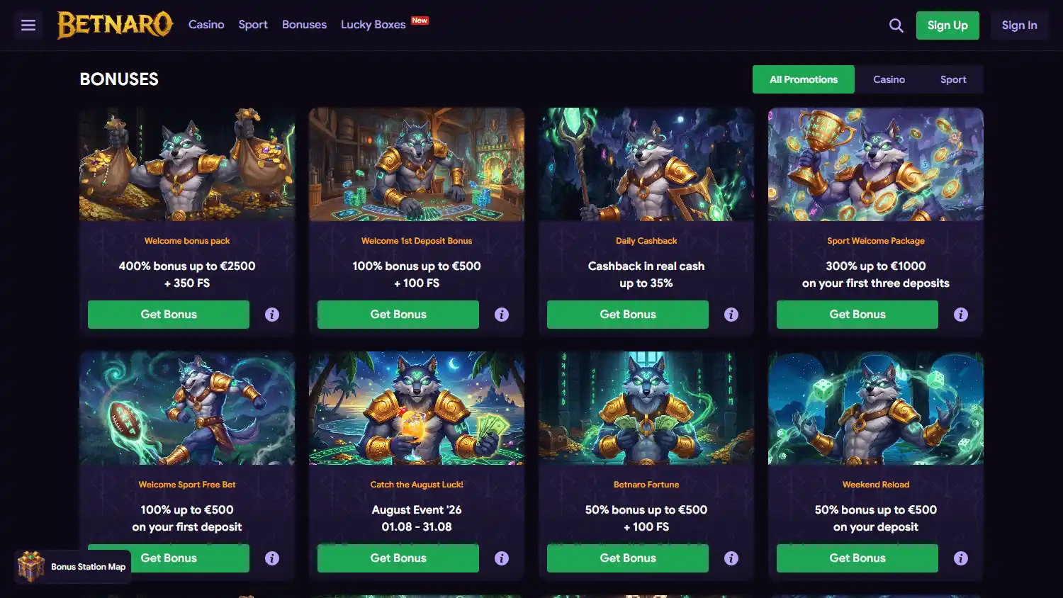 Betnaro Casino screenshot 3