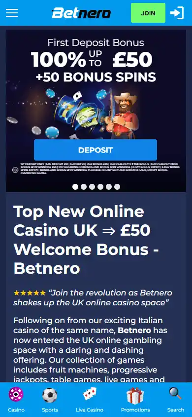 BetNero Casino UK screenshot 5