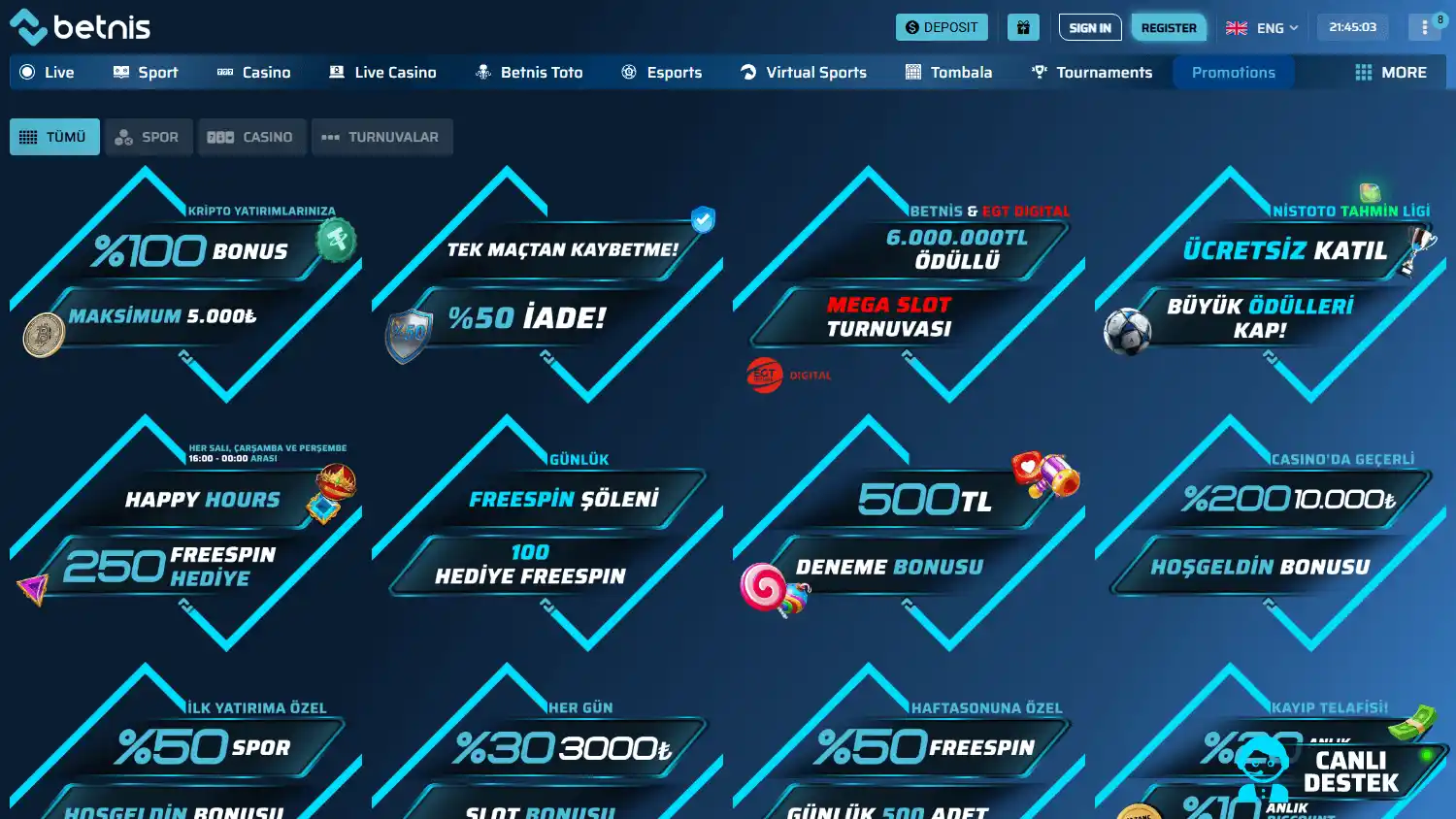 Betnis Casino screenshot 3