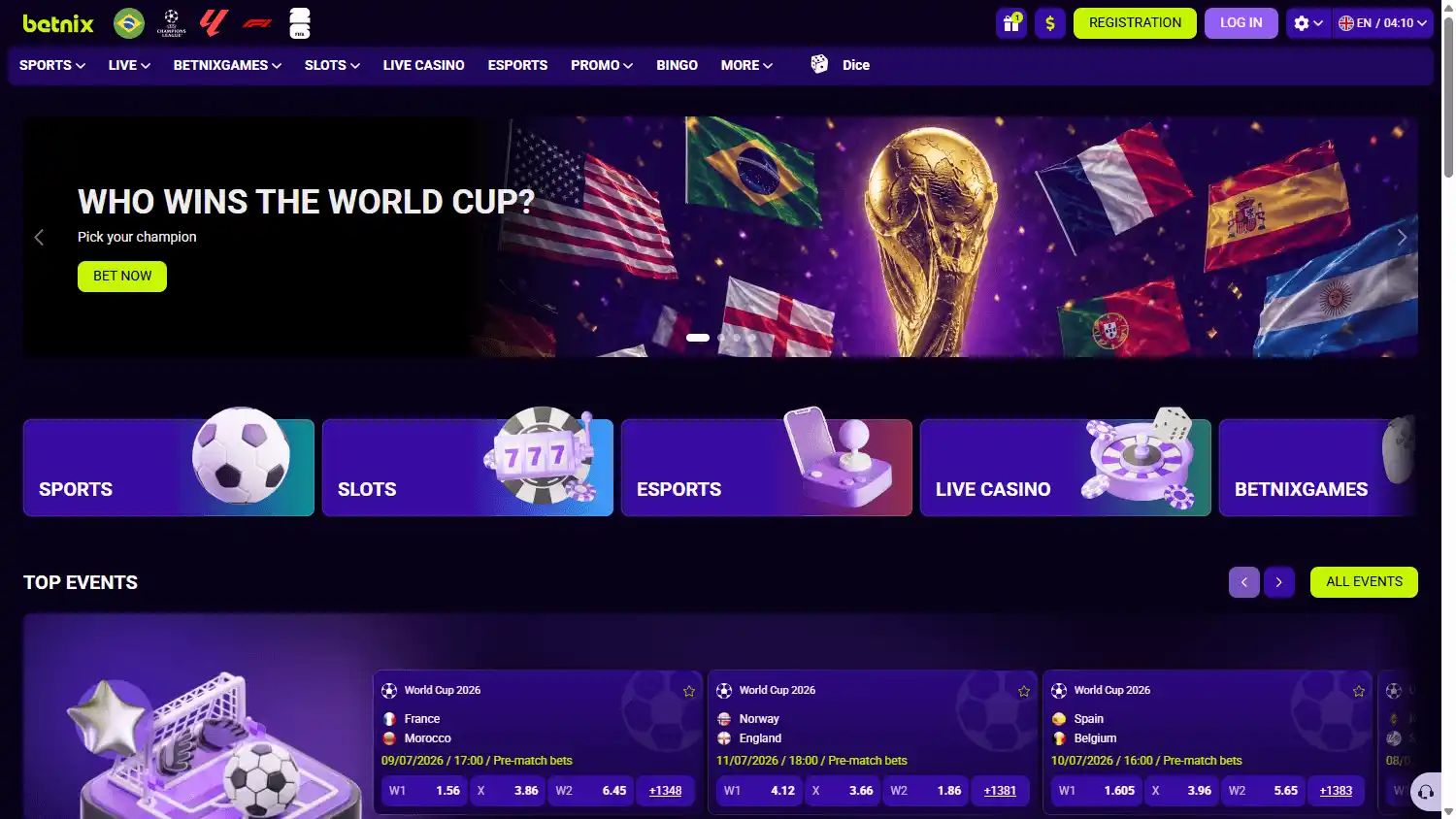 Betnix Casino screenshot 1