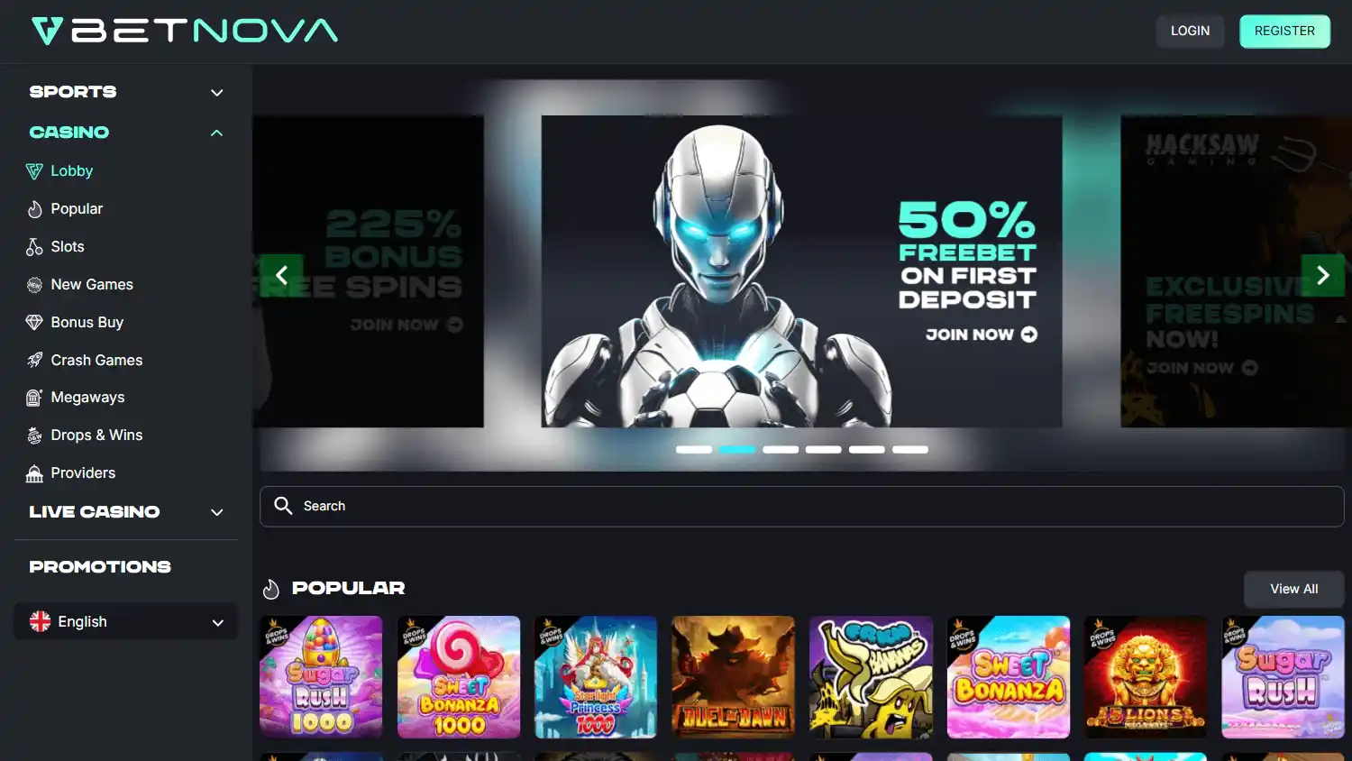 Betnova Casino screenshot 1